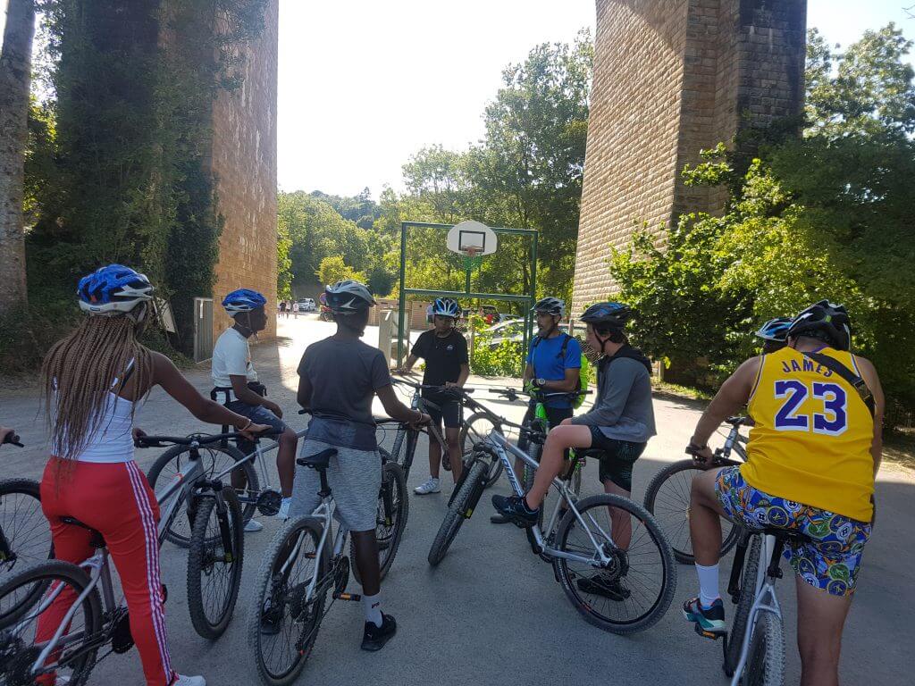 jeunes en VTT avec Espoir 18